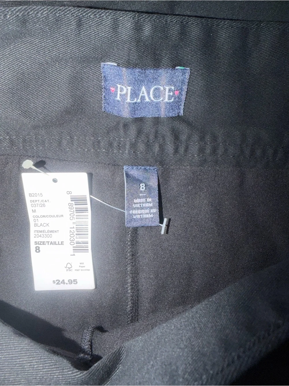 The Children's Place Black Pleated School Skirt
